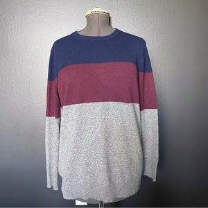 Equipment 100% Cashmere Color Block Stripe Sweater Size Medium